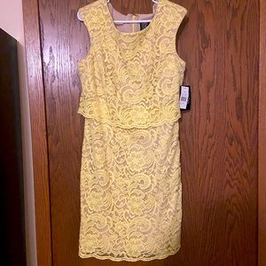 Yellow Lace Dress- Size 16